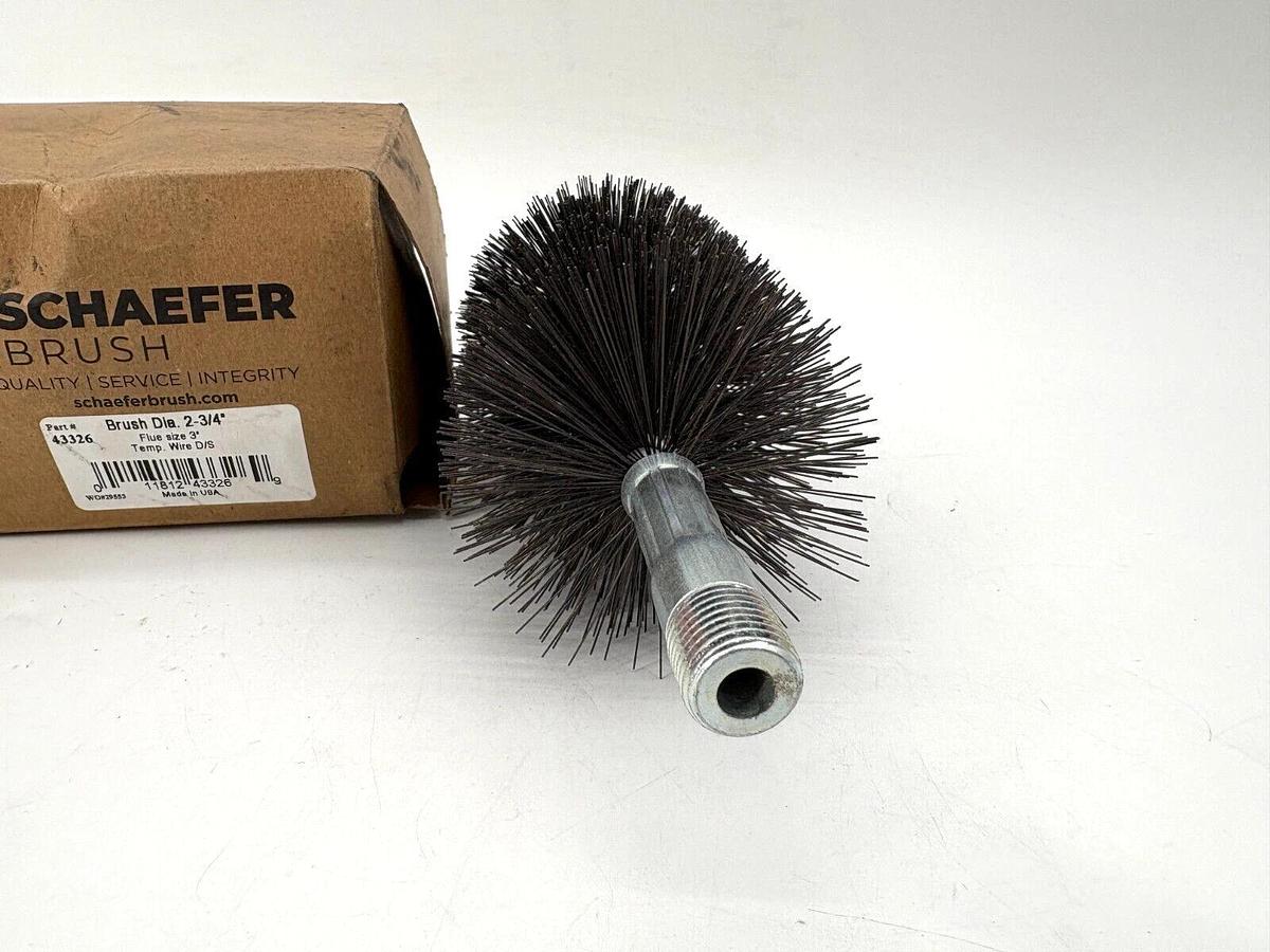 New Schaefer 43326 Flue Brush Tempered Wire 2-3/4" Brush Diameter
