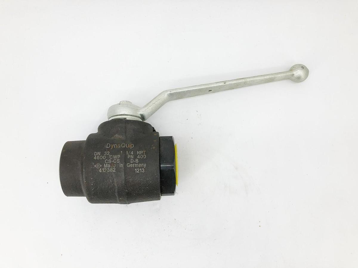 New Dynaquip PN400 Ball Valve DN 32 1-1/4" NPT 4600 CWP CS-CS D-B