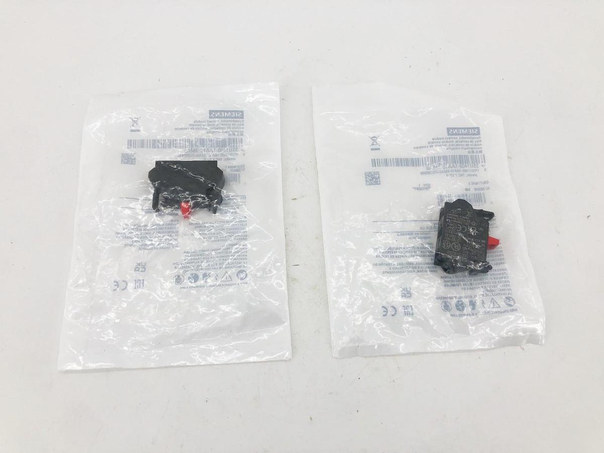 Lot of 2 New Siemens 3SU1400-1AA10-3MA0 Contact Module