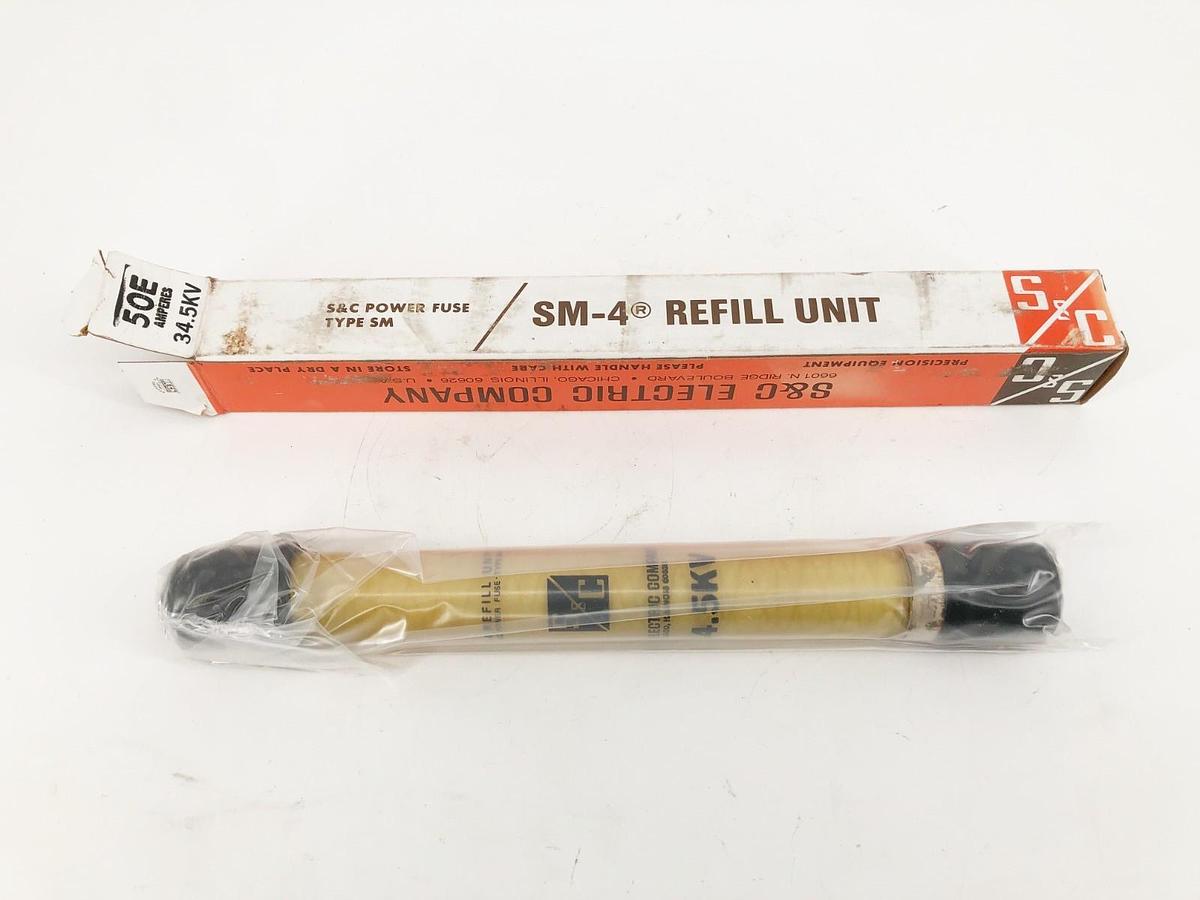 New S & C Electric 124075R4 SM-4 Fuse Refill Unit 34.5 KV 50E Amps