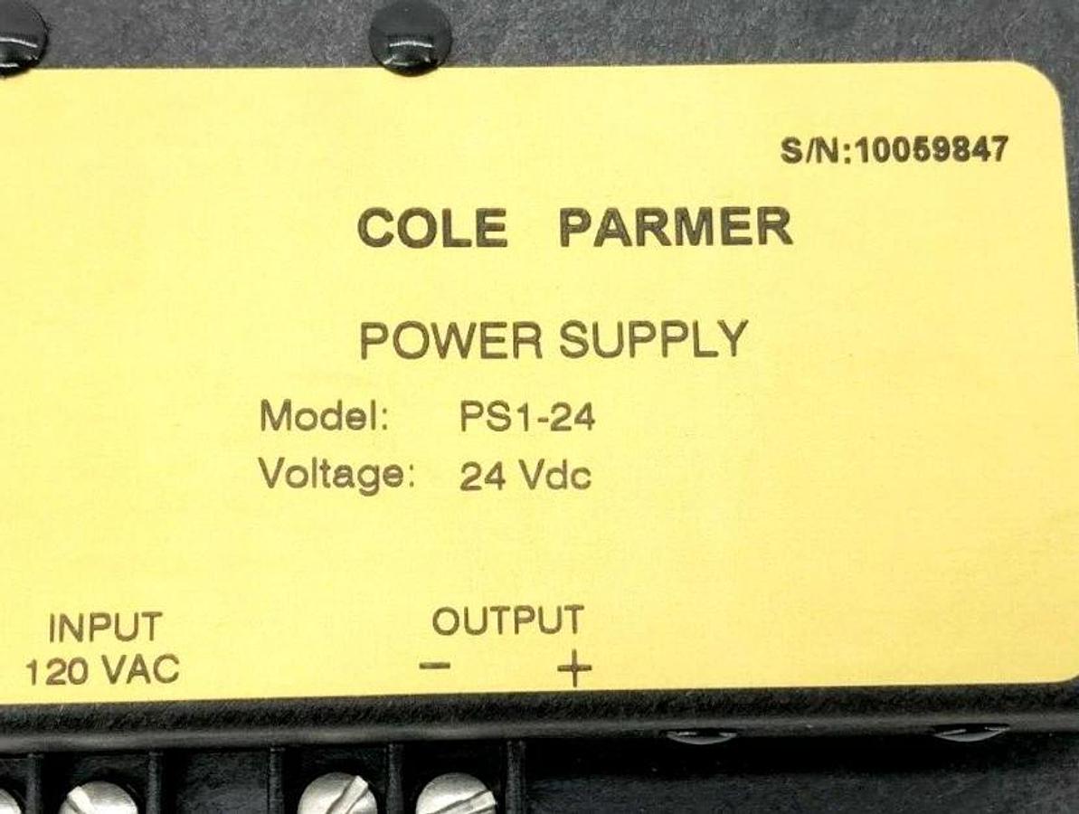 New Cole Parmer PS1-24 Power Supply 120VAC to 24VDC 70mA