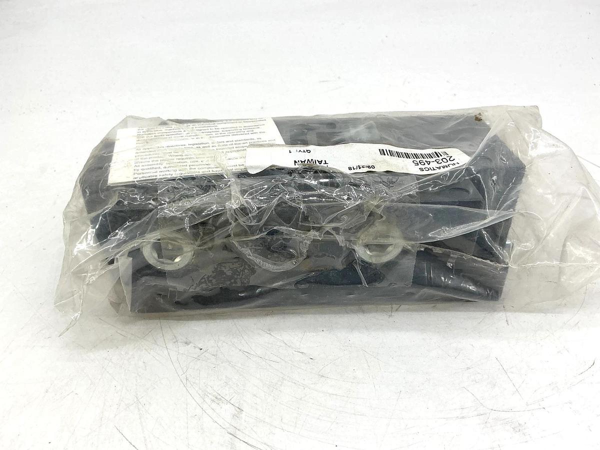 New Numatics 203-495 Pneumatic/Sub Base 1 Station Side Port 1/2" NPTF 203495