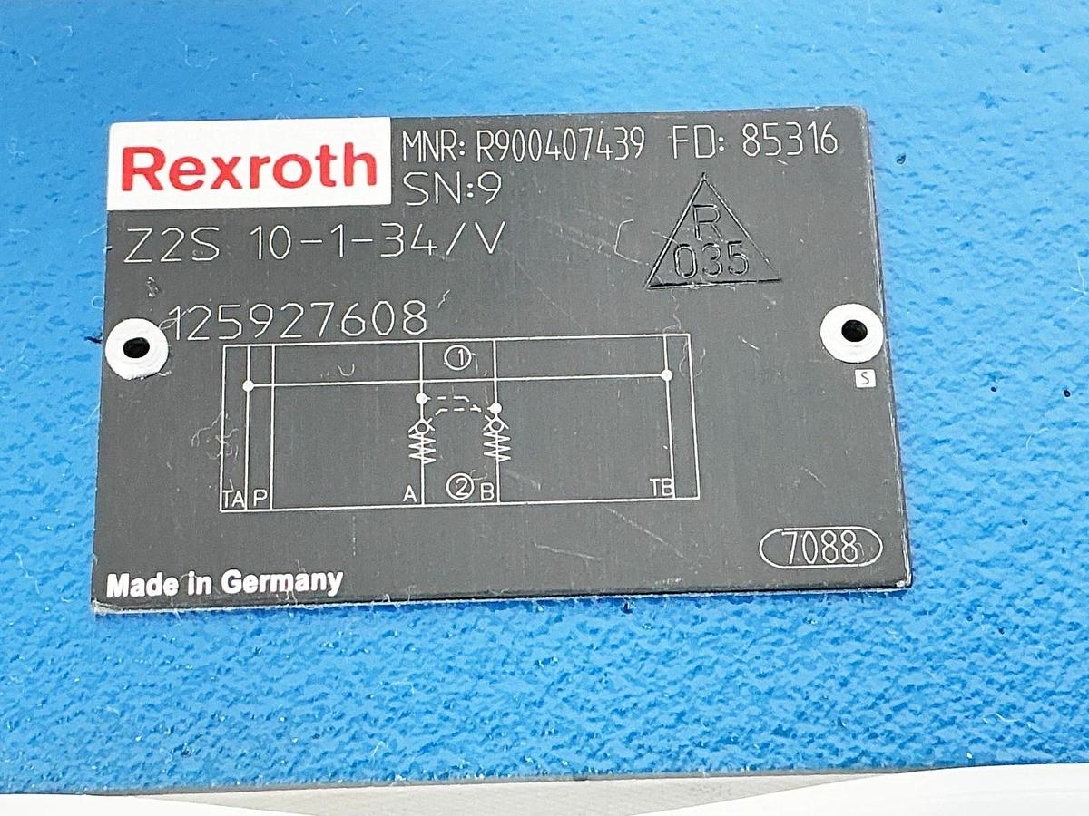 New Rexroth Z2S-10-1-34/V Hydraulic Check Valve R900407439 - No Box