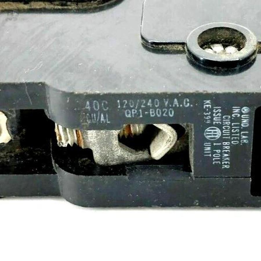 Used Lot of 3 ITE QP1-B020 Circuit Breakers 20A 120/240VAC 1 Pole