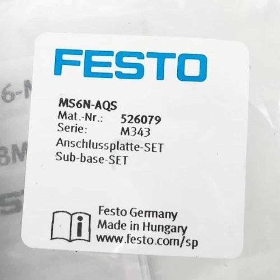 New Festo MS6N-AQS Sub-Base SET 3/4" NPT Size 6 526079