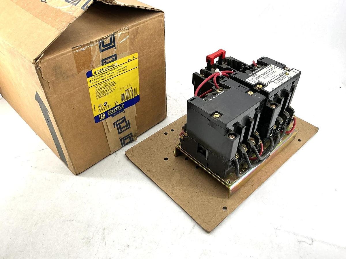 New Square D 8736SCO8V02S Ser A AC Reversing Magnetic Starter 110/120V 50/60HZ