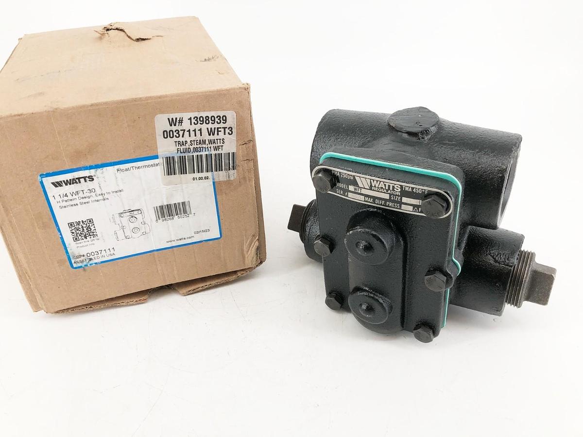 New Watts WFT-30 Regulator 250psi 1-1/4" Max Diff. Press. 30 ΔP - No Box
