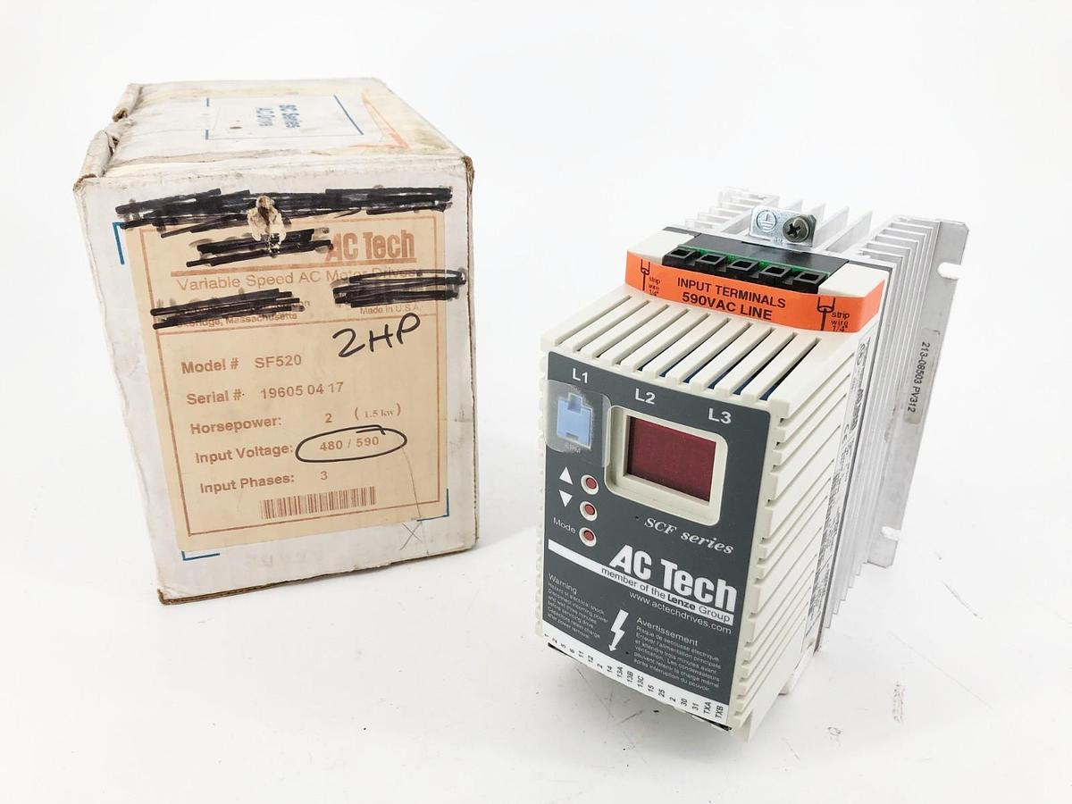 New Lenze AC Tech SF520 AC Motor Drive 2HP 480/590V 3PH