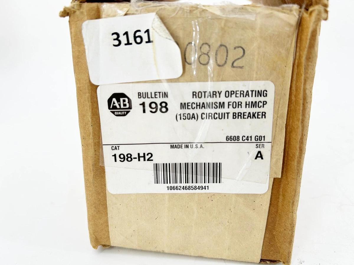 New Allen Bradley 198-H2 Circuit Breaker Mechanism Rotary Operated