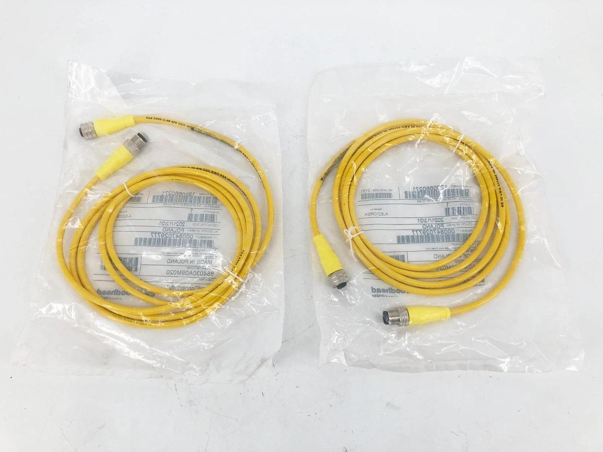 Lot of 2 New Brad Connectivity 1200660271 Micro-Change Cords 4P M/MFE 2m