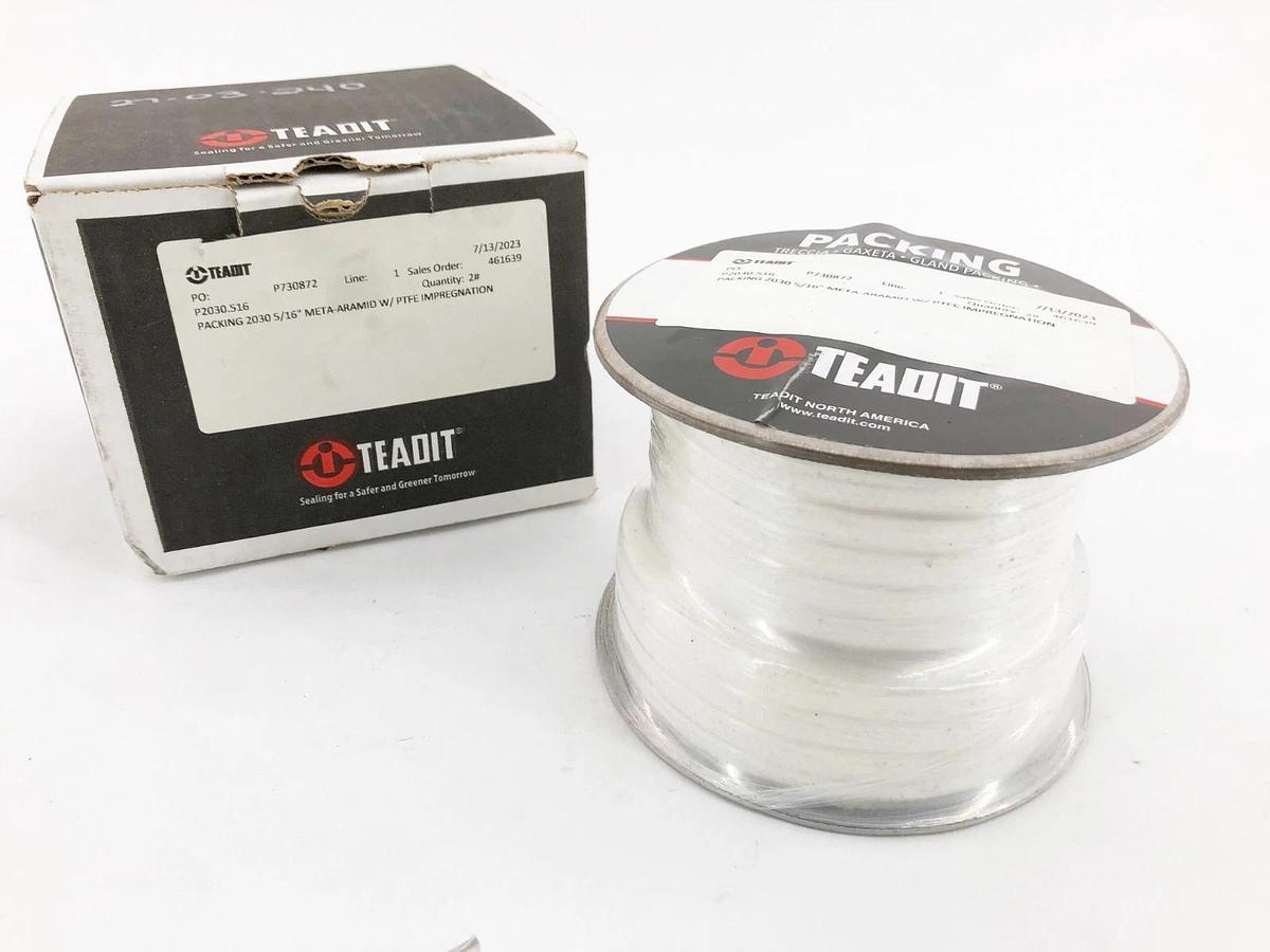 New Teadit P2030.516 Packing 2030 5/16" Meta-Aramid w/ PTFE Impregnation 2lb.