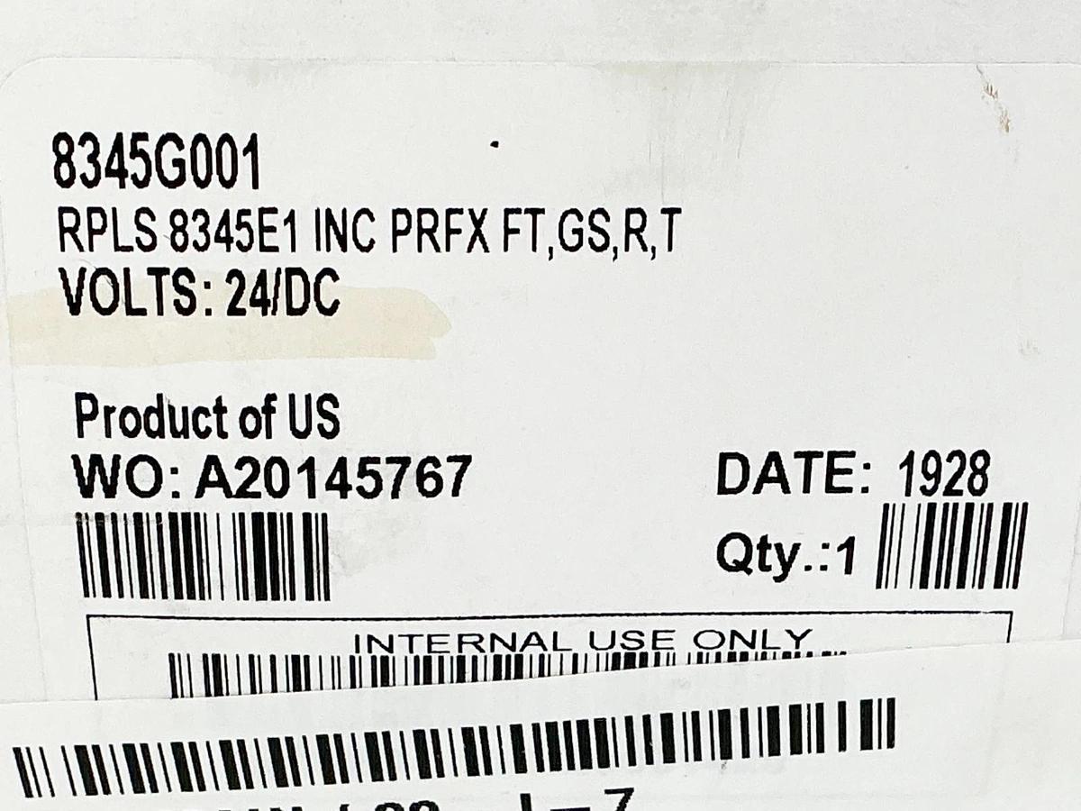 New Asco 8345G001 Solenoid Valve 100PSI 1/4" 11.6W 24VDC