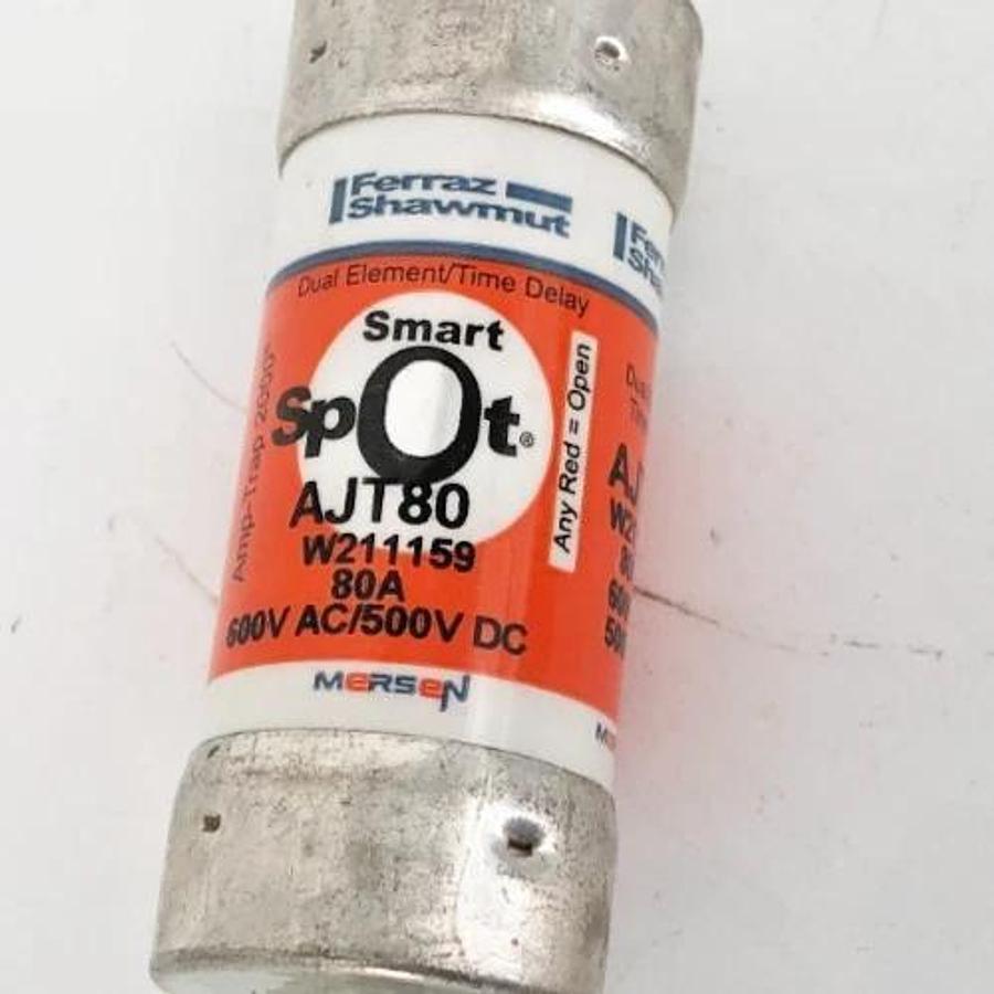 New Ferraz Shawmut AJT80 Smart Spot Fuse 80A 600VAC 500VDC Class J - No Box