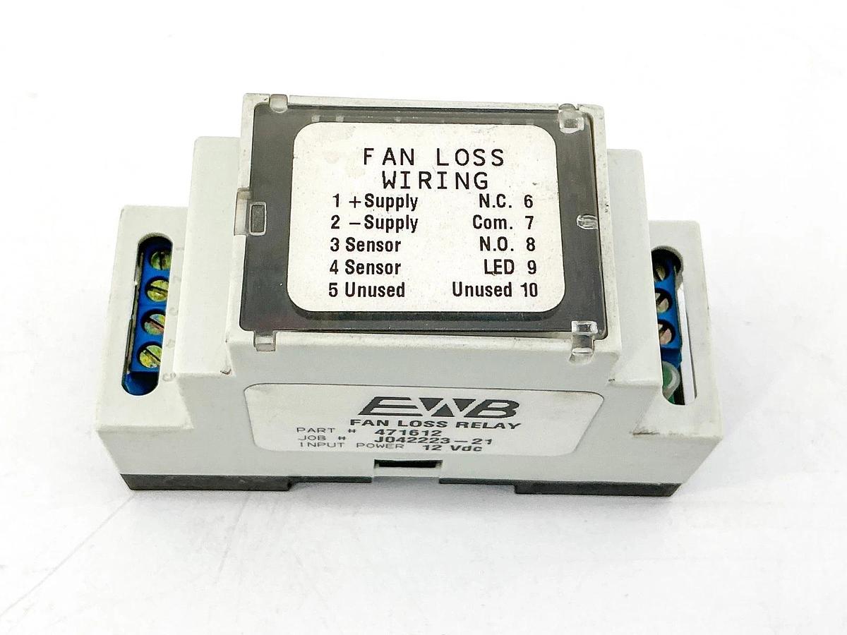 New E.W. Bowman 471612 Fan Loss Wiring Relay 12VDC - No Box