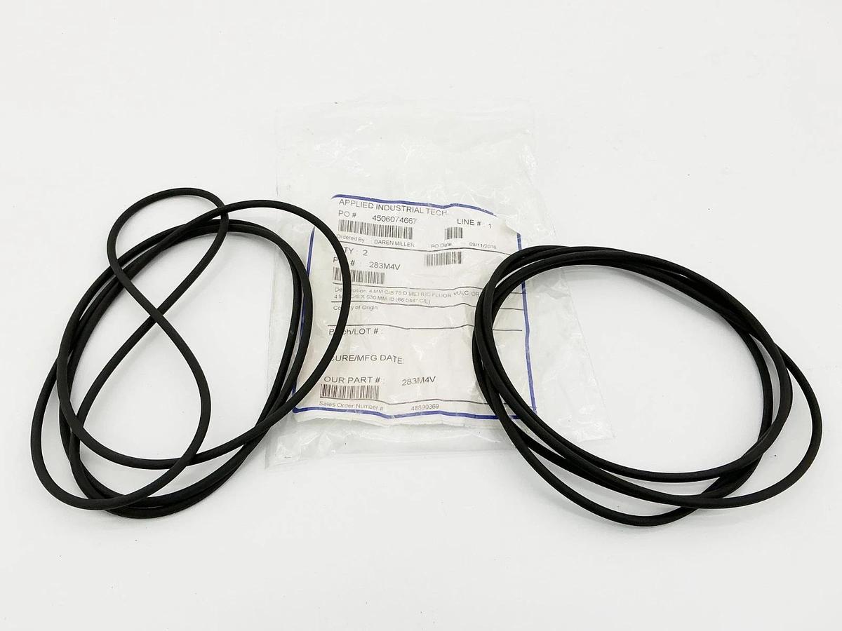 New Lot of 2 Applied Industrial Tech 283M4V O-Rings 4MM C/SMM ID (66.048" C/L)