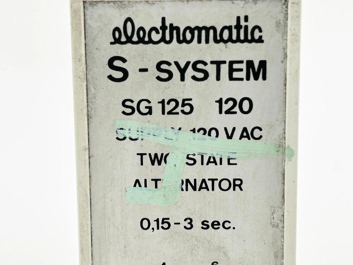 Used Electromatic SG 125 120 Two State Alternator 0.15-3 Sec 120V 65Hz 2W 5A