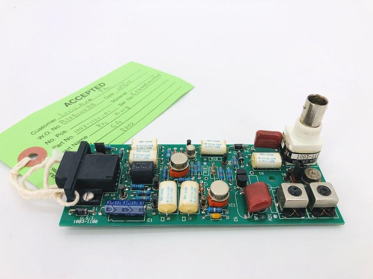 Used New United Sciences 1003-1100-01 Pre Amp Board 50 Khz S/N 6-02445M-0594