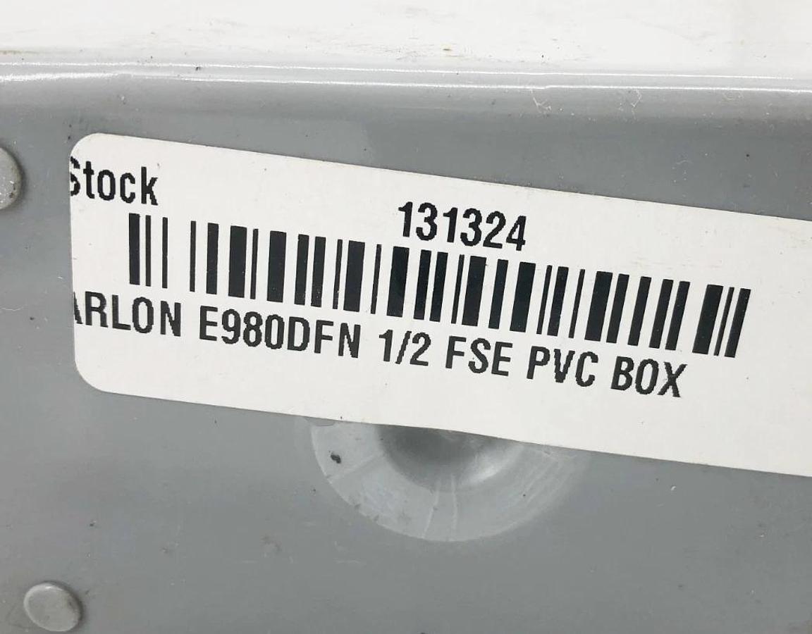 Lot of 2 New Carlon E980DFN Single Gange FSE Boxes PVC 1/2" Knockouts - No Box