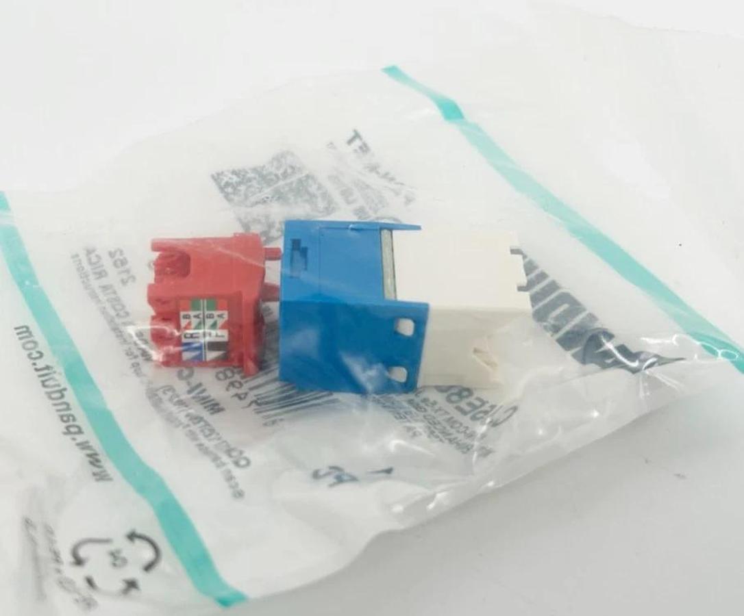 Lot of 4 New Panduit CJ5E88TGBU Mini-Com TX-5e Jack Modules