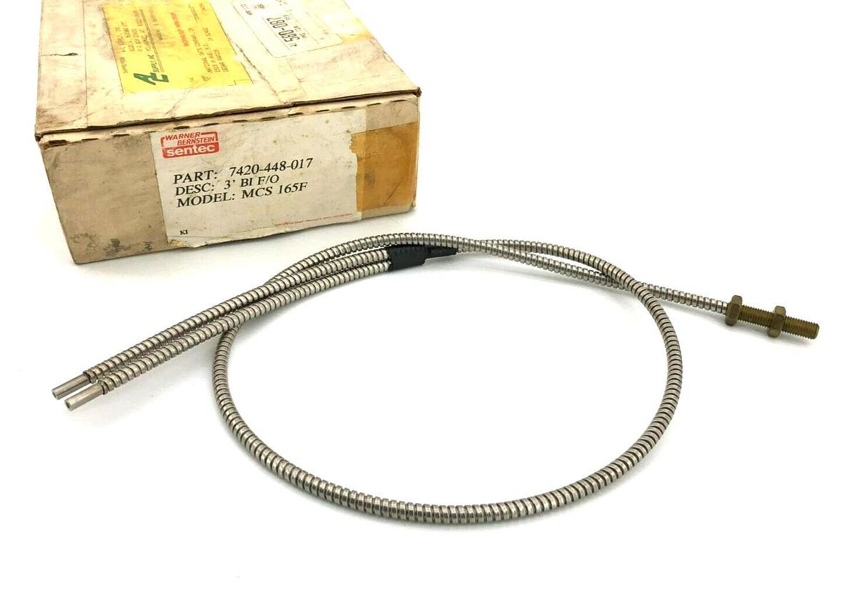 New Warner Electric 7420-448-017 Light Guide Cable For MCS-165F 3 Ft. Length