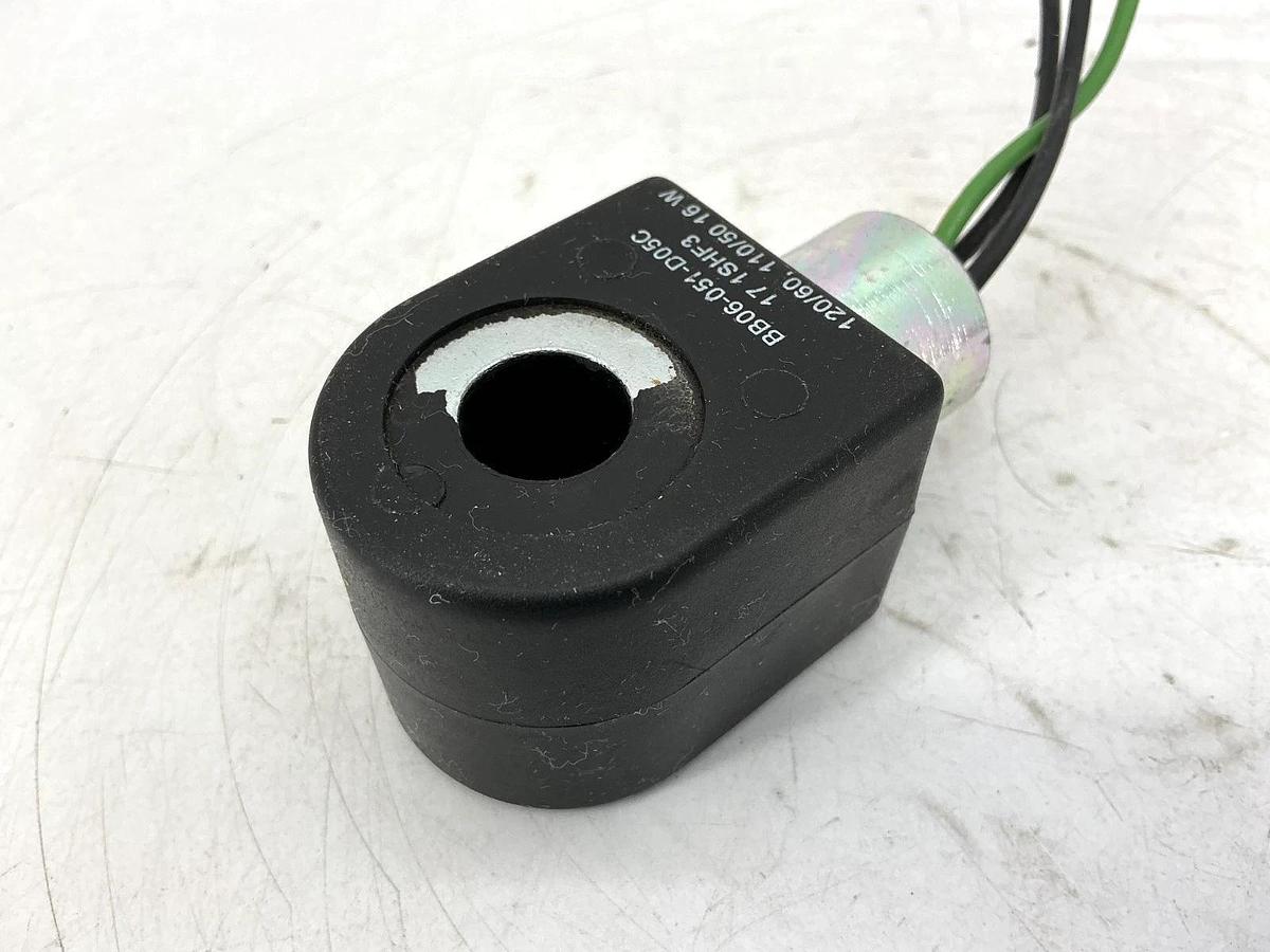Used Parker DF4C05 Unit Solenoid Coil 3-Wire 16-Watt 110/120VAC 50/60HZ