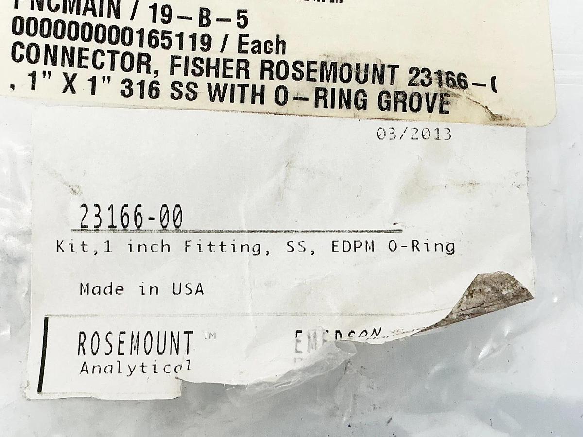 New Emerson Rosemount 23166-00 Kit 1" Fitting SS EDPM O-Ring