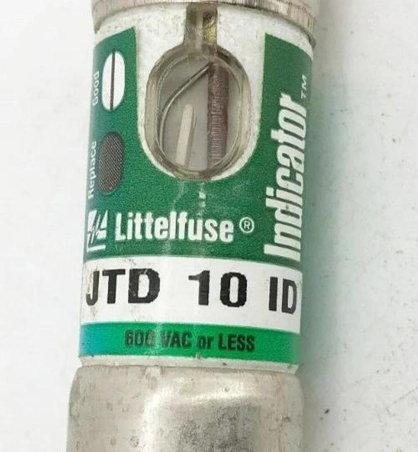 Lot of 2 New Littelfuse JTD 10 ID Time Delay Indicator Fuses 10A 600V Class J