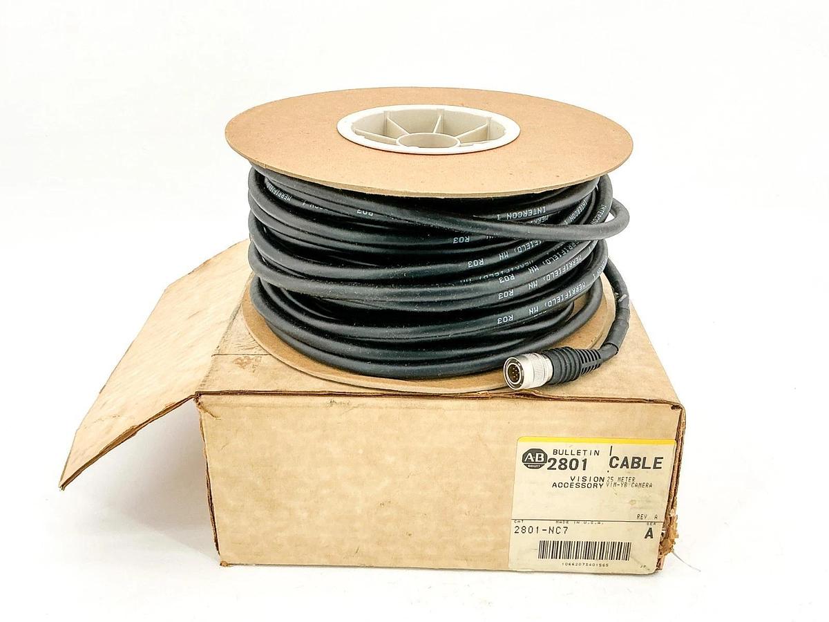 New Allen Bradley 2801-NC7 Vision Accessory Cable 25M VIM-YB Camera Ser.A