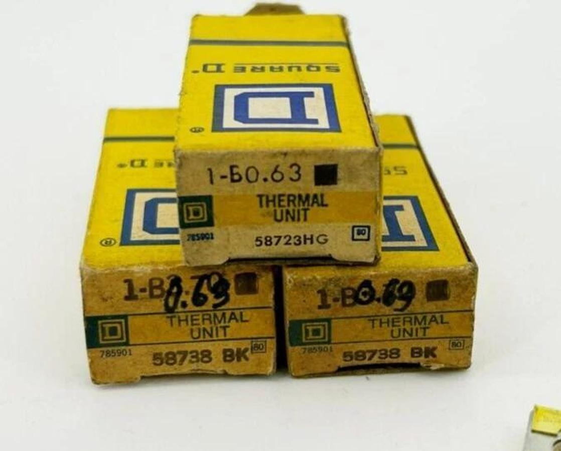 Lot of 3 New Square D B0.63 Heater Overload Relays
