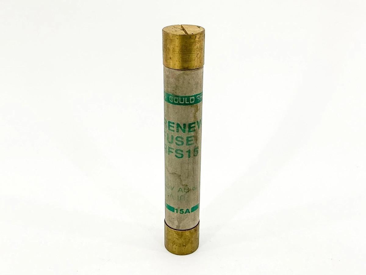New Gould Shawmut RFS-15 Renewable Fuse 15A 600V - No Box