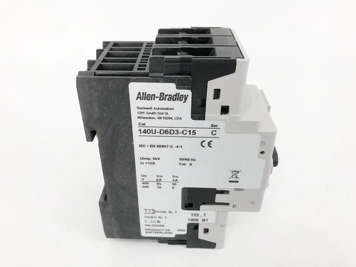 New Allen Bradley 140U-D6D3-C15 Ser. C Circuit Breaker 600Y/347V 15A 3P