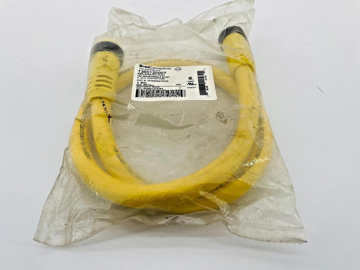 New Brad Connectivity 1300120007 Cable Male Female 10P 3ft 331020A01F030 47253