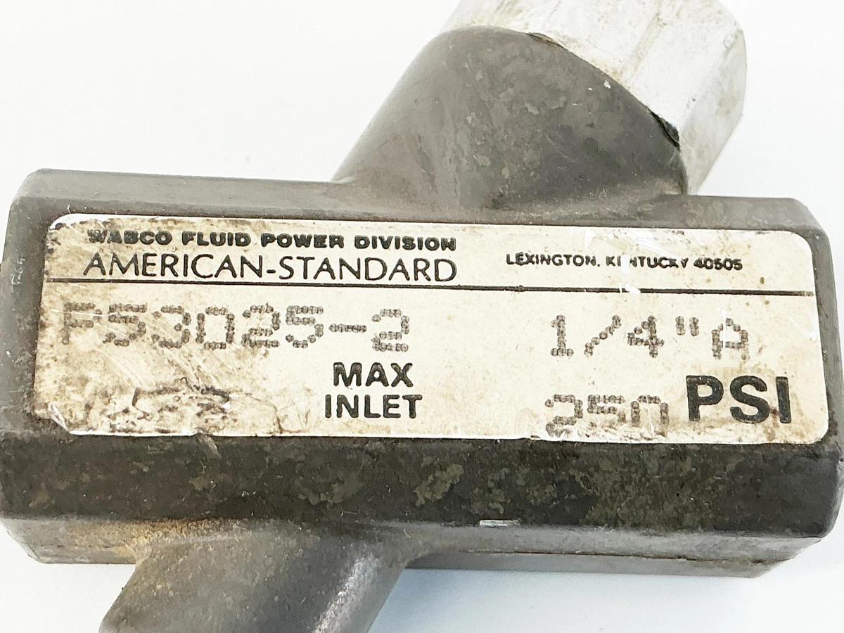 Used American Standard P53025-2 Floreg Valve 1/4" 250PSI