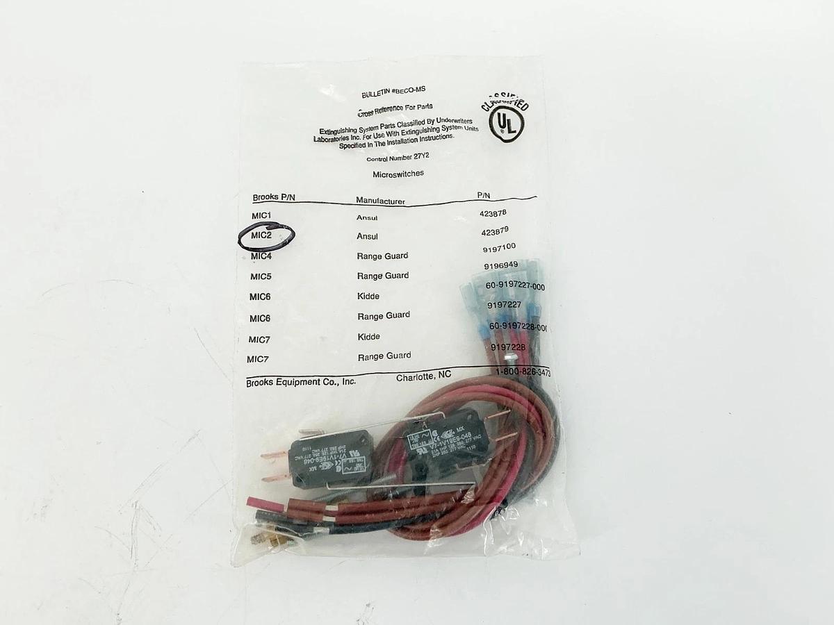 New Lot of 2 Brooks MIC2 Micro Switch 21A 2HP 277V