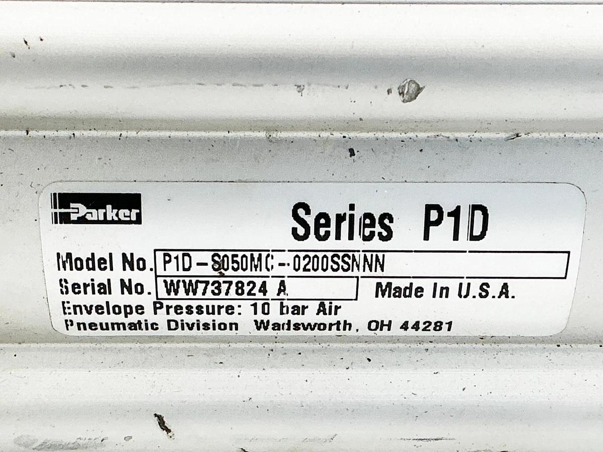 New Parker P1D-S050MC-0200SSNNN Pneumatic Cylinder 10Bar