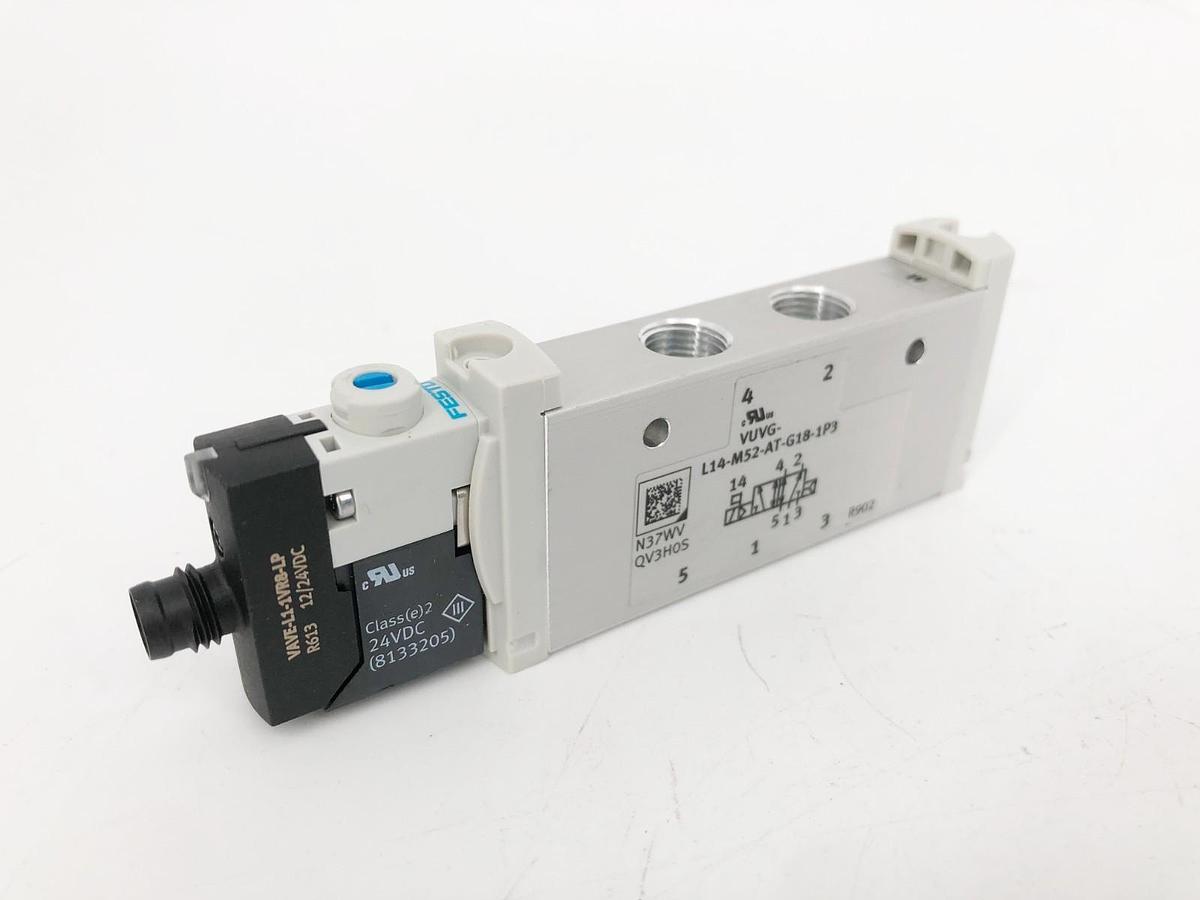 New Festo VUVG-L14-M52-AT-G18-1P3 Solenoid Valve 24VDC 574229 - No Box