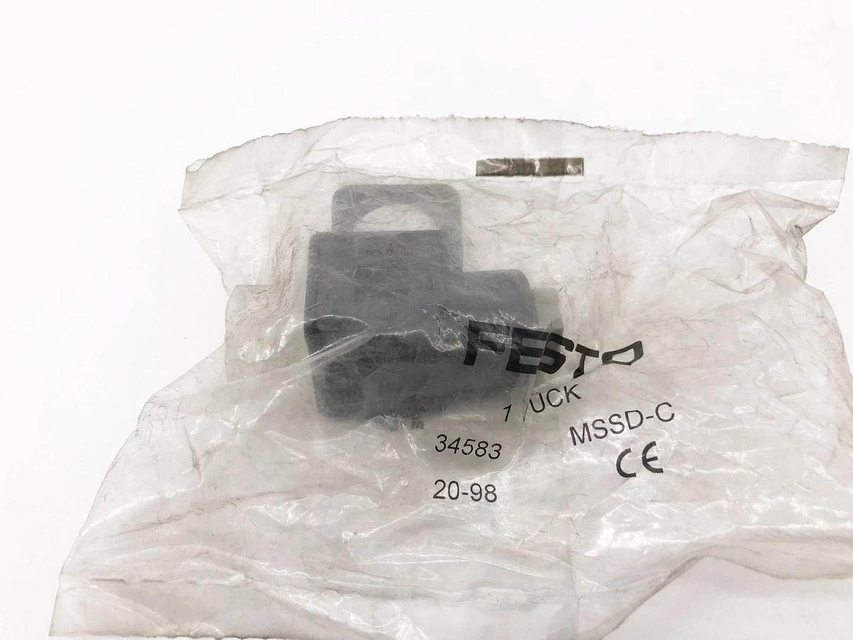 Lot of 3 New Festo MSSD-C Solenoid Coil Plug Sockets Type A 34583