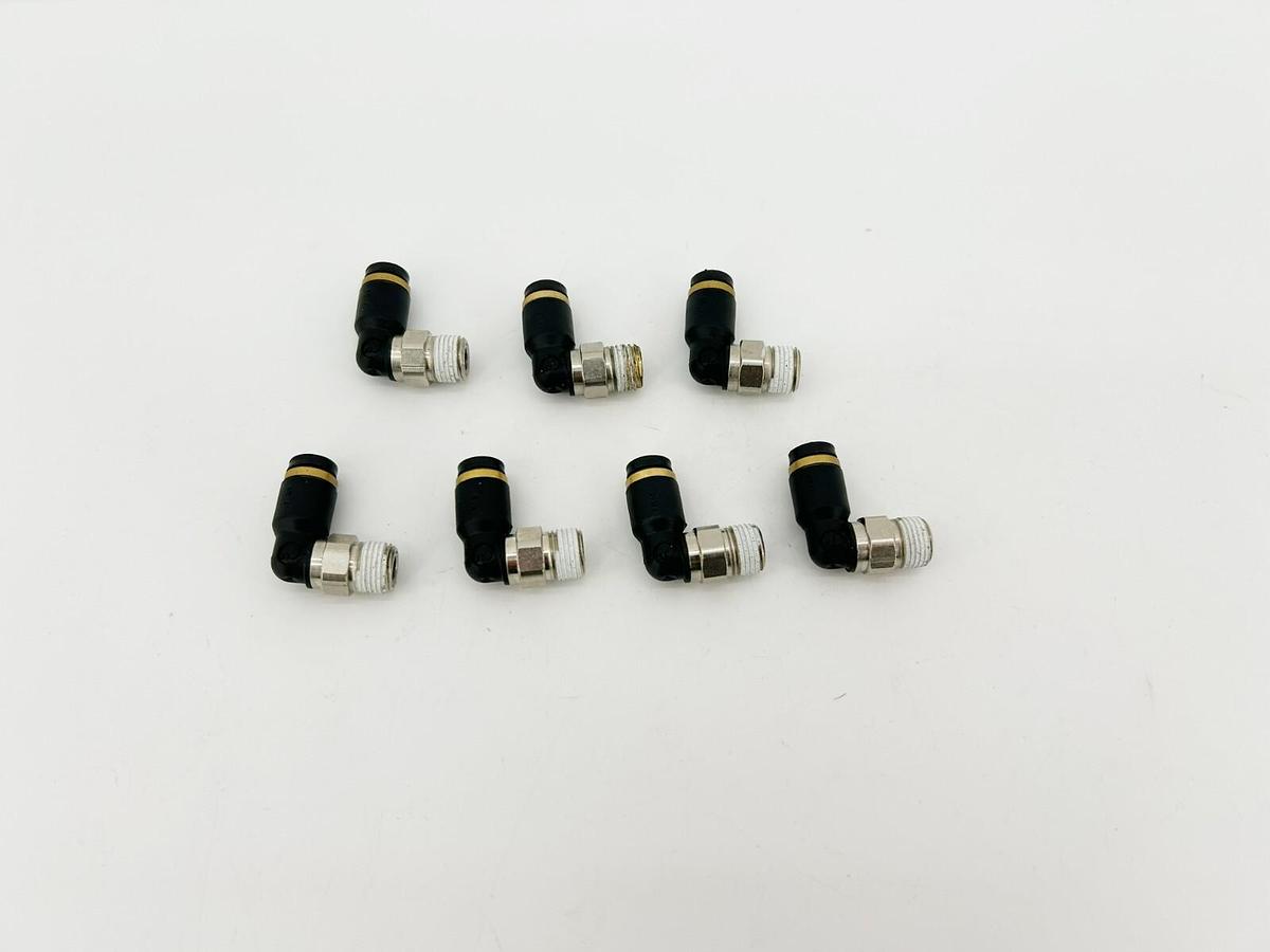 Lot of 7 New Lawson 86756 Male Elbows, 90 Deg. 1/8" x 1/8", 290PSI