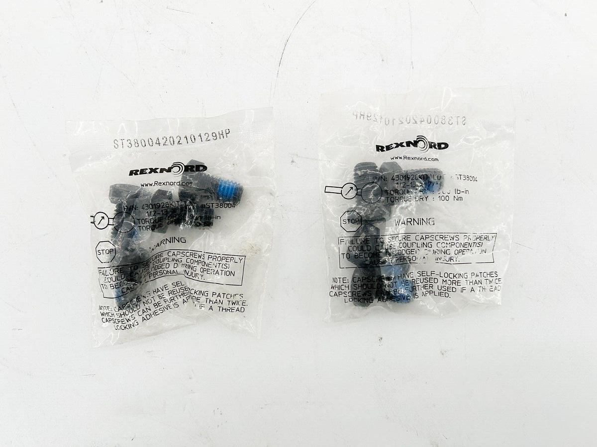 New Lot of 2 Rexnord 4301928KIT Cap Screw 1/2X13x7/8" PK/4