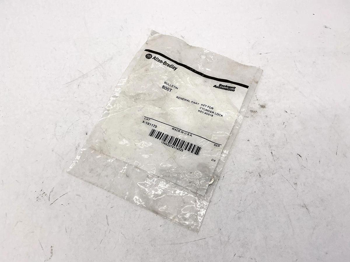 New Allen Bradley X-181170 Renewal Part Key for Cylinder Lock Key #D018