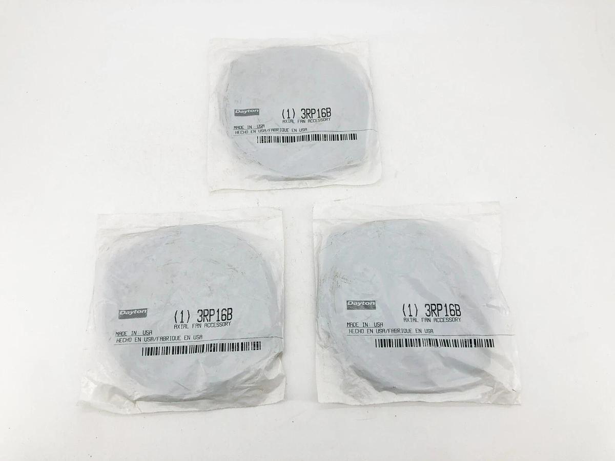 Lot of 3 New Dayton 3RP16B Axial Fan Filter And Guard Assemblies