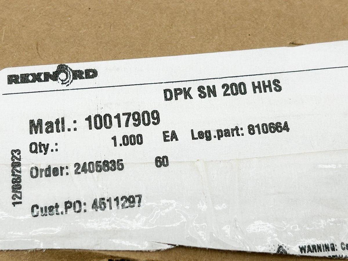 New Rexnord DPK SN 200 HHS Disc Coupling pack Size 200 810664 10017909
