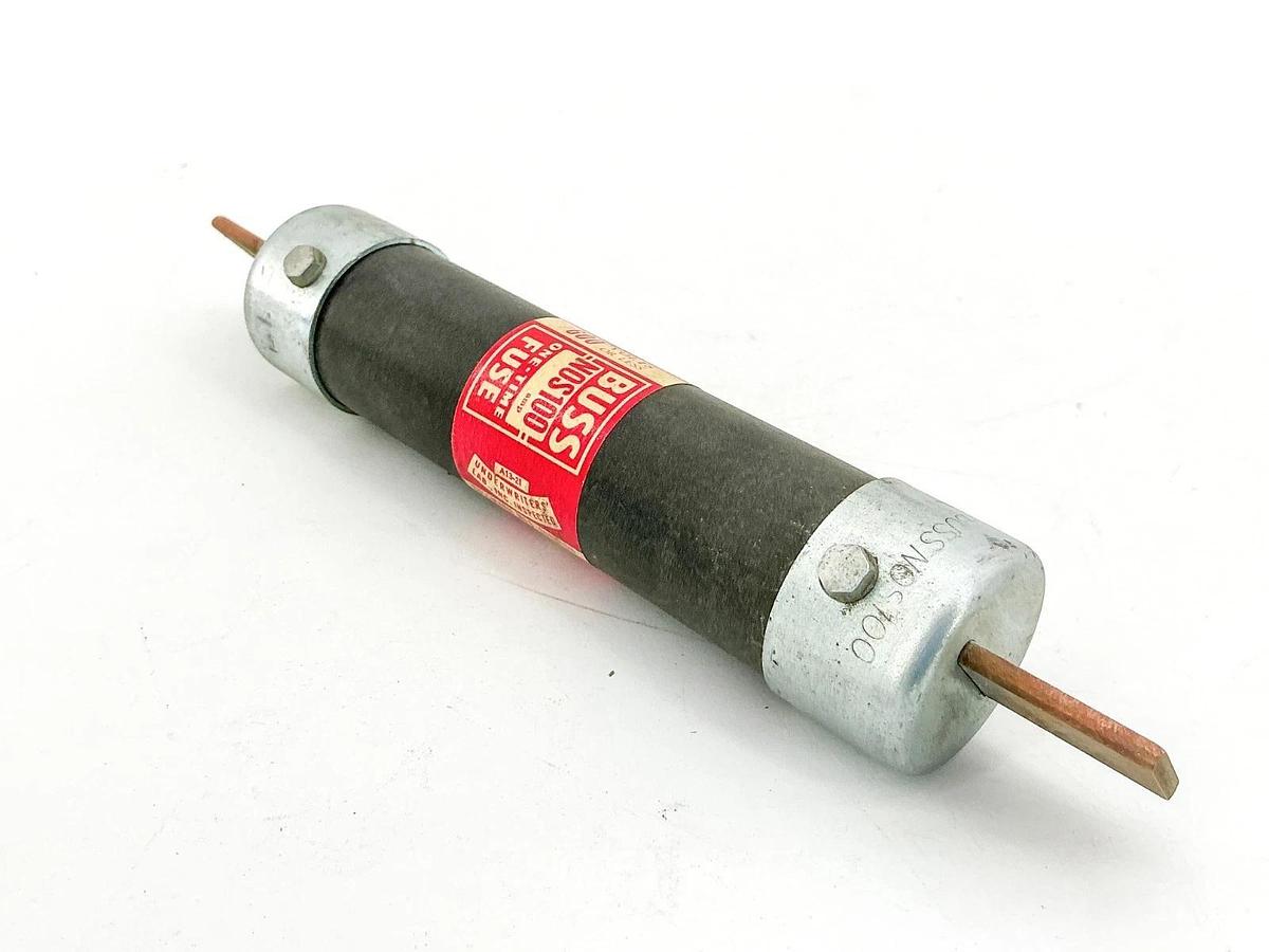 New Lot of 2 Bussmann NOS-100 One Time Fuse 100A 600V - No Box