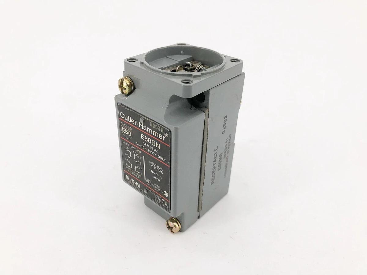 New Cutler-Hammer E50SN Limit Switch Body w/ E50RB Receptacle - No Box