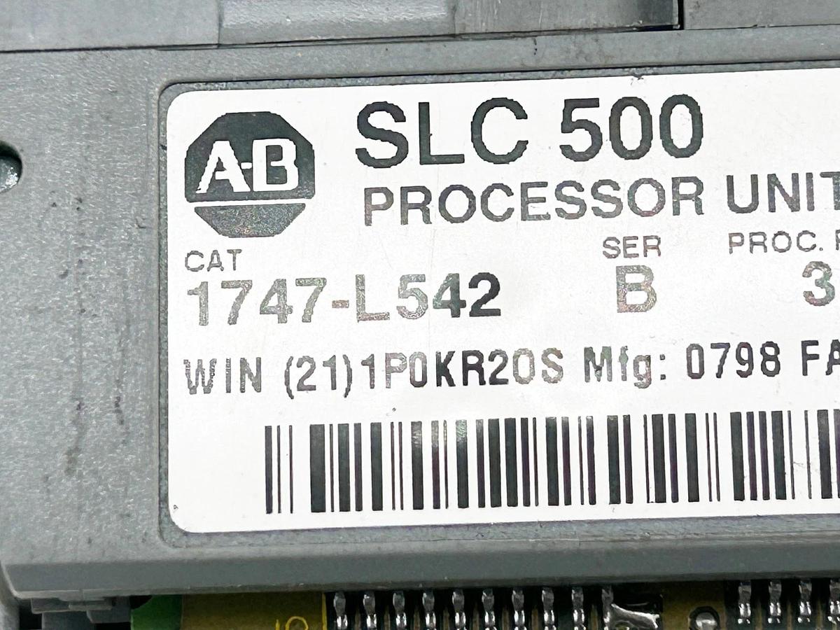 Used Allen Bradley 1747-L542 Processor Unit 24VDC 1000MA Ser.B