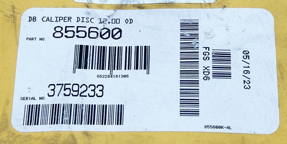 New Nexen 855600 DB Caliper Disc 12" OD