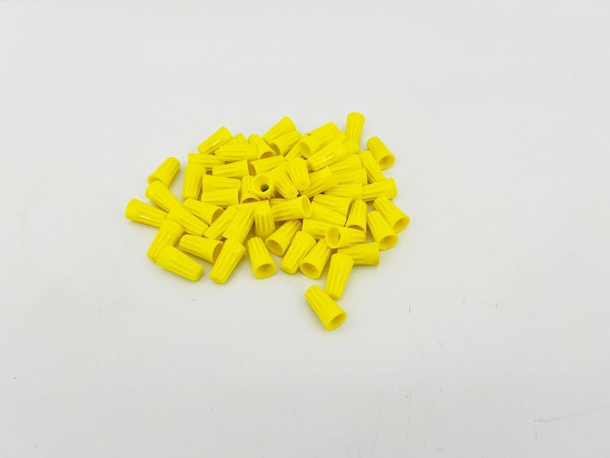 Lot of 65 Lawson 25004 Wire Connectors, Standard Temp, 18-12 AWG, Yellow