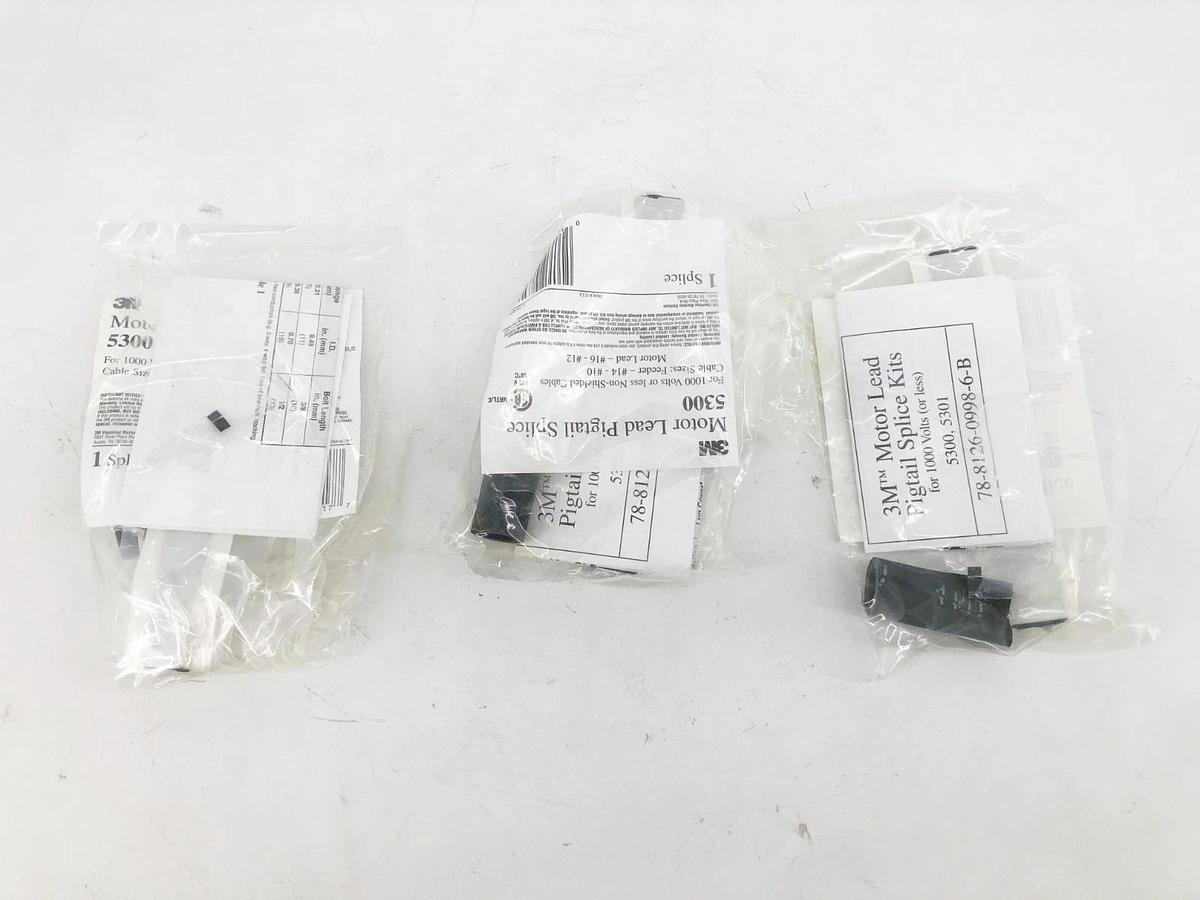 Lot of 2 New 3M 5300 Motor Lead Pigtail Splice Kits 1000V or Less (6 Splices)