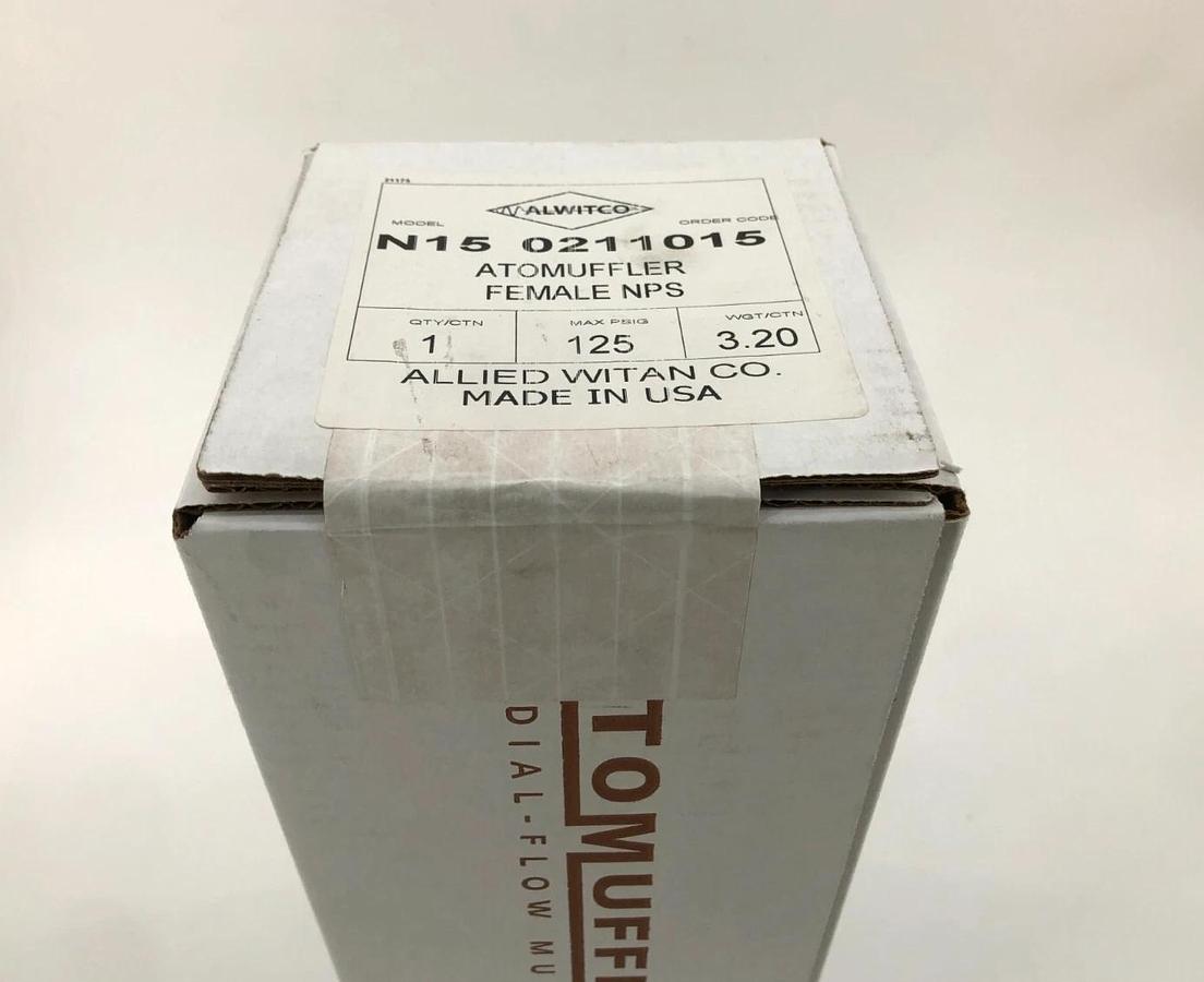 New Alwitco N15 0211015 Air Exhaust Muffler 1.5" Female NPS - Sealed Box