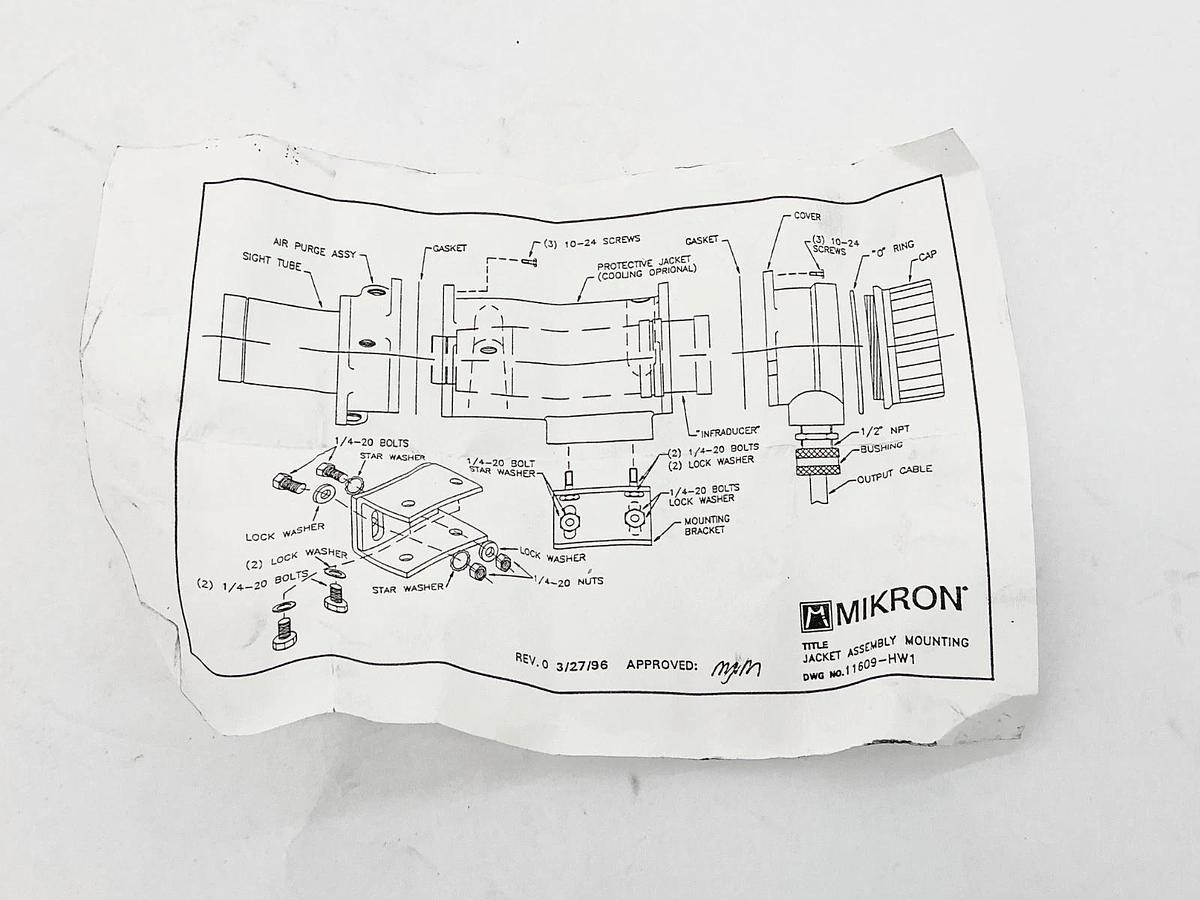 New Mikron 11609-HW1 Protective Sensor Cover - No Box
